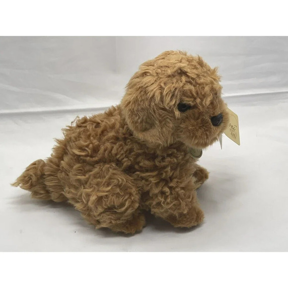 Miyoni Tots 8" Brown Plush Poodle Puppy Dog by Aurora - Picture 4 of 16